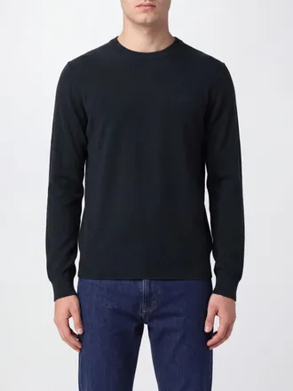 HUGO BOSS Crew-Neck Jumper in Pure Wool with Long Sleeves