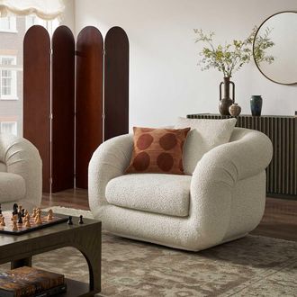 Castlery Spill-Resistant Swivel Chair - Cream | Solari by Castlery, Ergonomic, Adjustable, White