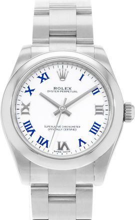 Rolex Pre-owned Rolex Oyster Perpetual 31 Automatic Chronometer White Dial Ladies Watch 177200 WBLRO
