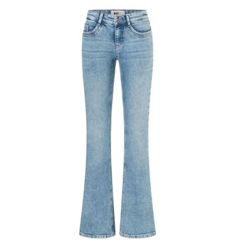 MAC Broeken Bootcut-Jeans MAC DETROIT flared, Damen, Gr. 34, L&auml;nge 34, 90s cool wash, Denim/Jeans, Obermaterial: 99% Baumwolle, 1% Elasthan, bootcut fit lang, Jea