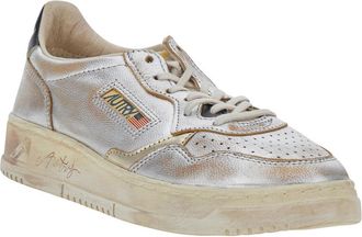 Autry Womens Sneakers Metallic Leather Trainers