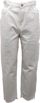 Pinko Straight Jeans - Dames - Regular Fit Jeans - Wit - W25 - Katoen - Jeans