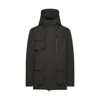 Roberto Ricci Design Waterafstotende veldjas met meerdere zakken en capuchon - Heren - Winterjassen - Groen - M - Jassen
