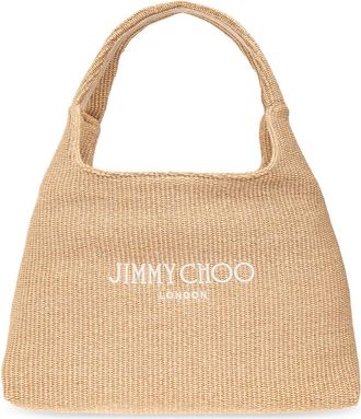 Jimmy Choo London Tote Bags, female, Beige, Size: ONE SIZE Beach Diamond Hobo L