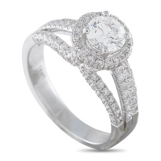 Luxury Bazaar 18K White Gold 1.13ct Diamond Ring MF12-050126
