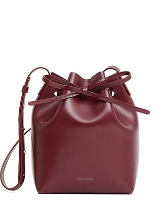 Mansur Gavriel mini leather bucket bag - women - Polyurethane/Calf Leather - One Size - Red