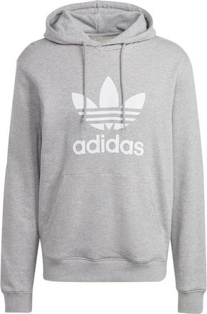 adidas Trefoil Hoodie - Heren - Sportshirts - Grijs - M - Katoen - Fitness