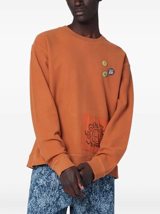Brain Dead patch appliqu&eacute;s sweatshirt - Orange