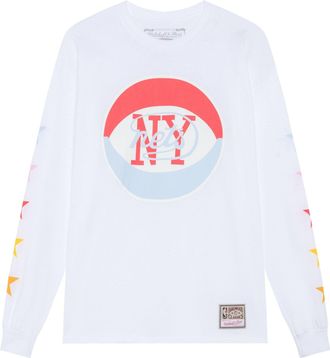 Mitchell & Ness x NBA Uninterrupted Nets Long Sleeve T-shirt White BMLNMO20199-NJNWHIT