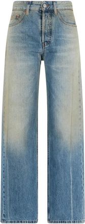 Maison Margiela Washed 5-Pocket Jeans - Dames - Regular Fit Jeans - Blauw - W26 - Katoen - Jeans