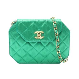 Chanel Pre-owned Matelasse Fabric Mini Shoulder Bag - Dames - Pre-owned - Groen - Maat: ONE Size