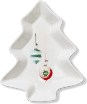 Tag Multicolor Christmas Tree Serving Dish - Bone China in White at Nordstrom