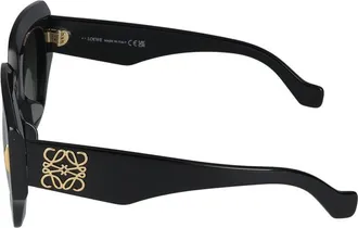 Loewe Unisex Lw40129u Oversized Squared Frame Sunglasses Black Standard
