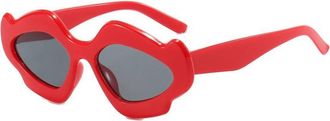 Generic Mens Sunglasses Hip Hop Stylish UV400 Protection Glasses For Women Female Sunglass,Red Gray 2026