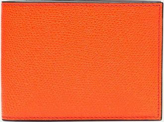 Valextra Mens Leather V-Cut Bifold Wallet