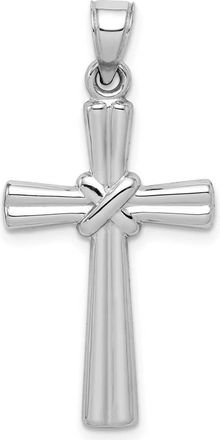 Diamond2Deal 14k White Gold Hollow Cross Pendant