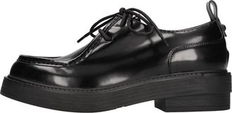 Strategia Platte schoenen Zwart - Dames - Veterschoenen - Zwart - 36 EU - Leer - Schoenen
