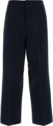 Max Mara Smmestro Broeken - Dames - Wijde Broeken - Blauw - 3XS - Broeken