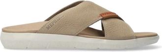 Mephisto Heren sandaal in beige - Leren schoeisel - Heren - Sandalen - Beige - 47 EU - Leer - Schoenen