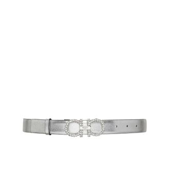 Ferragamo Accessoires, Dames, Grijs, 80 CM, Leer, Cintura H25 Riem