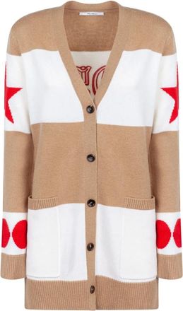 Max Mara Lange Cardigan Vesten - Dames - Vesten - Veelkleurig - XS - Wol - Truien & Vesten