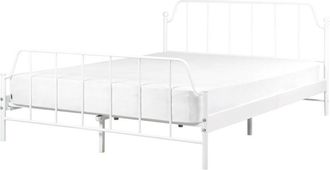 Beliani Bed Metal MAURESSAC 140 x 200 cm (EU Double) White