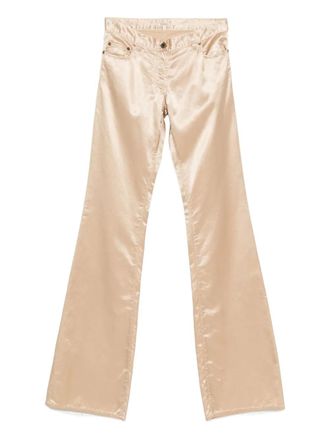 Miu Miu 2000s satijnen broek - Beige