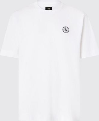 Fendi T-shirt in cotone con logo Fendi
