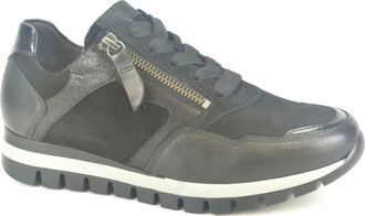 Gabor Combi Runner N.+Tiret Sneakers - Dames - Sneakers - Zwart - 37 EU - Leer - Schoenen