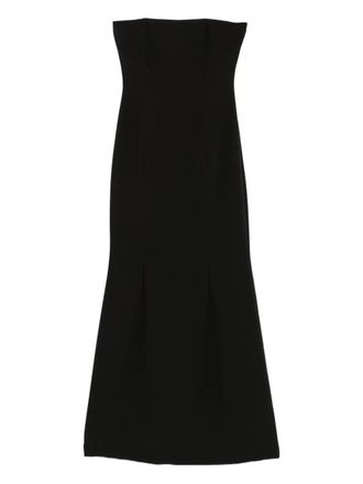 Federica Tosi strapless maxi dress - women - Polyester/Elastane/Acetate/Polyester - 42 - Black