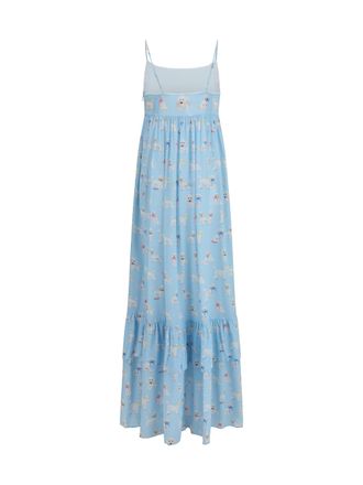 Fiorucci Poodle-Print Tiered Dress - Blue