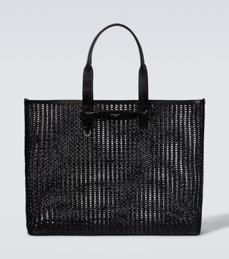 Dolce & Gabbana Adamo woven leather-trimmed shopper