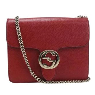 Gucci Pre-owned Cross Body Bags, female, Red, Size: ONE SIZE Pre-owned Vintage Shoulder Bag