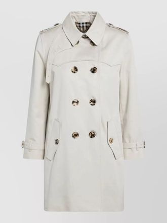 Burberry trench coat double breasted belted cuffs