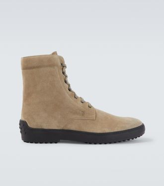 Tod's Suede combat boots