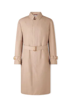 Brunello Cucinelli Belted Cotton-Blend Trench Coat