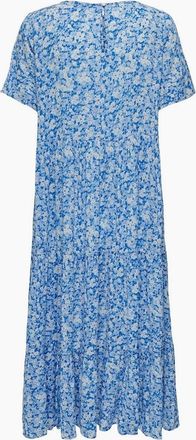 Only Womens Short Sleeve Maxi Tiered Dress - Purple - Size: 10