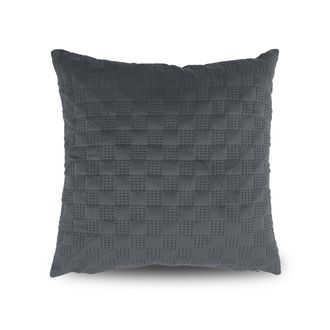 Lewis's Pemberley Velvet Cushion - Charcoal | TJ Hughes