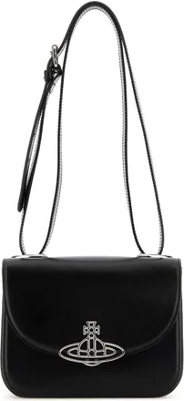 Vivienne Westwood Black Leather Linda Crossbody Bag