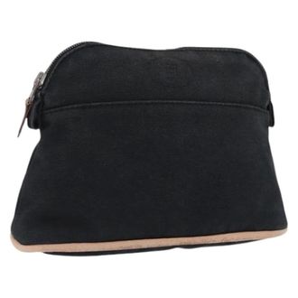 Herm&egrave;s Pre-owned Katoenen Pouch - Dames - Pre-owned - Zwart - Maat: ONE Size Katoen