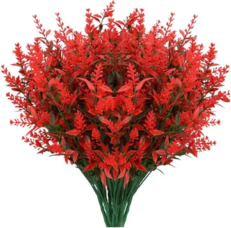 OEM Flores Artificiales Zoelnic (8 Ramos) - Flores Artificiales De Lavanda - Flores Decorativas Para Exteriores, Resistentes A Los Rayos Uv, Para Decorar 