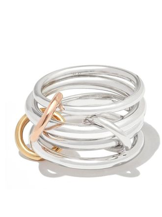 Spinelli Kilcollin 18kt gold and silver Sagittarius stacking ring - women - Sterling Silver/Rose Gold - 5 1/2