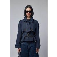 Burberry Short Canvas Trerose Trench Coat