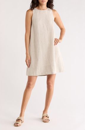 Madewell Linen Shift Minidress in Oat at Nordstrom Rack, Size Xx-Small
