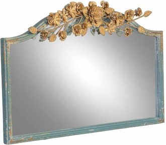 Wanderlust Deco Espejo De Pared De Madera Dorado 60x5x40h Cm