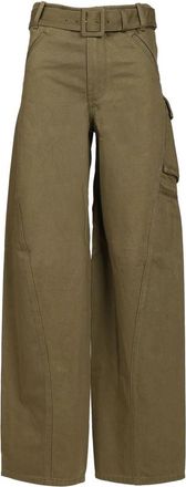 Self Portrait Cargo Jeans - Dames - Loose Fit Jeans - Groen - W27 - Katoen - Jeans