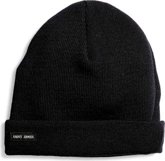 Saint James CARTIER - Nautical Solid Wool Blend Beanie in Navy at Nordstrom
