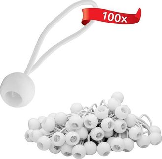 OEM 100 Cuerdas El&aacute;sticas Con Bola De Pl&aacute;stico, Ganchos El&aacute;sticos, Cuerdas Bungee Para Tiendas De Campa&ntilde;a, Lonas, Pabellones De Jard&iacute;n, Toldos, Alta Tensi