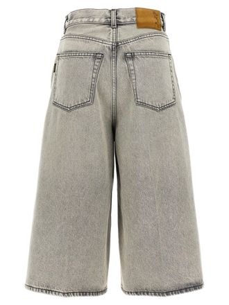 Haikure Cotton Denim Bermuda Shorts - Grey