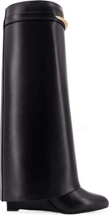 Givenchy Shark Boots - Dames - Hoge Laarzen - Zwart - 37 1/2 EU - Leer - Schoenen